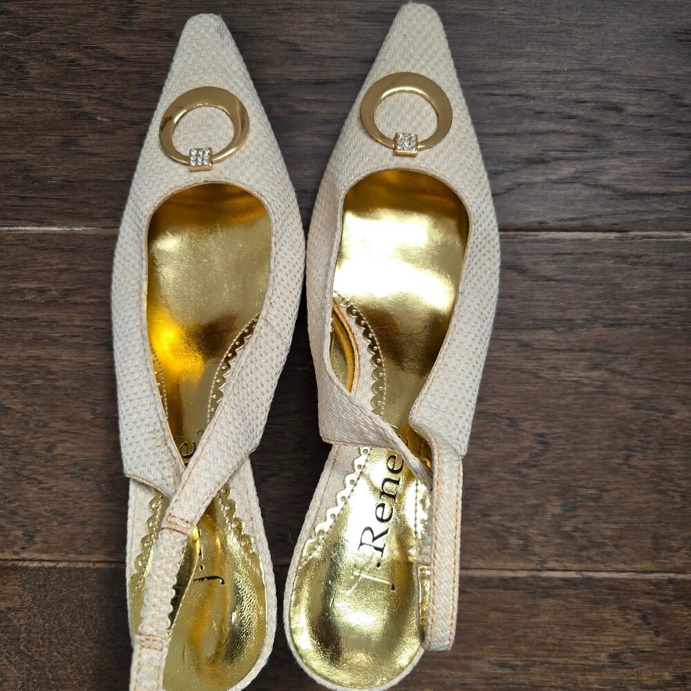 Cream & Gold wedding shoes